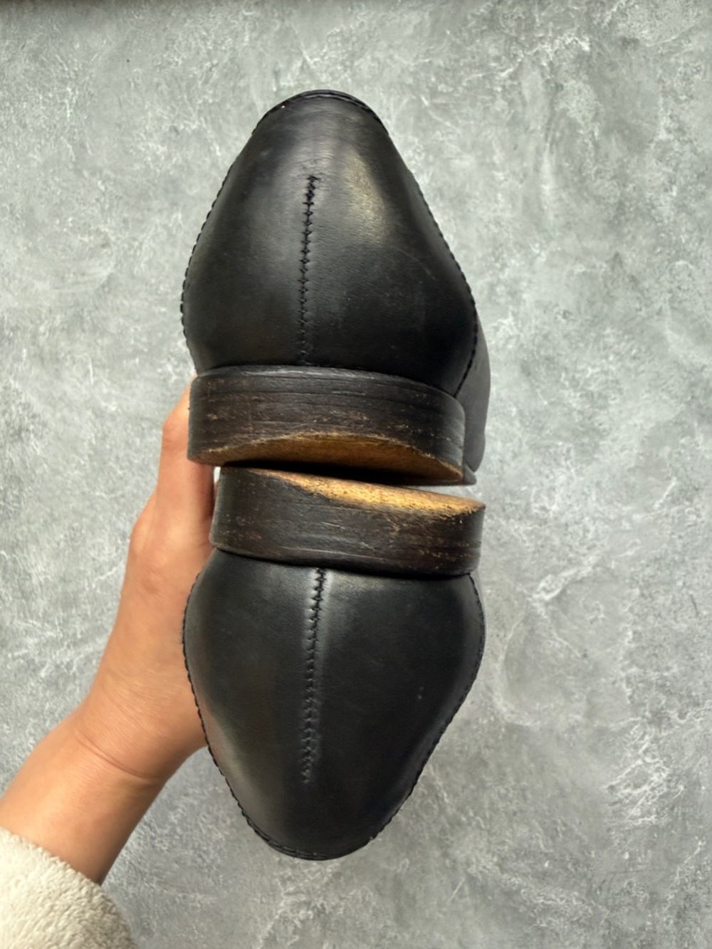 CHANEL Black Leather Loafers with Gold plate flats 38 - Picture 5 of 10